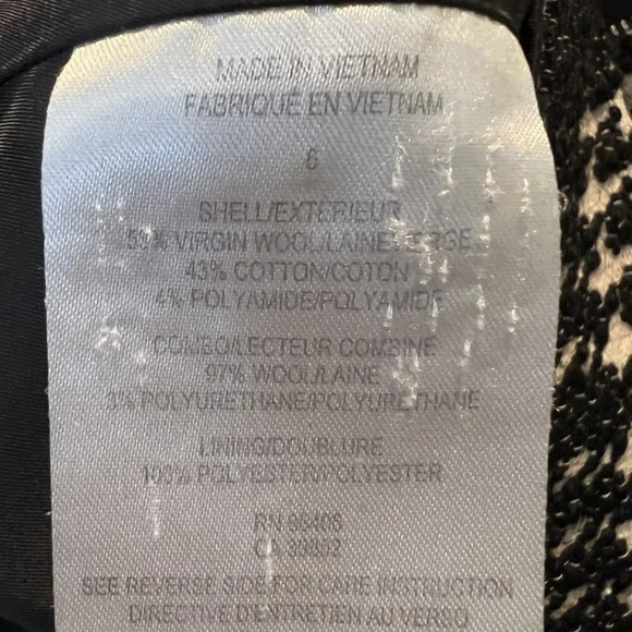 Theory Black White Tweed Wool Blend Sheath Dress $495 - Picture 13 of 14